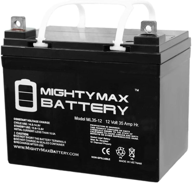 Amazon.com: Mighty Max Battery ML35-12 - 12V 35AH U1 Deep Cycle AGM Solar Battery Replaces 33Ah, 34Ah, 36Ah Brand Product: Automotive