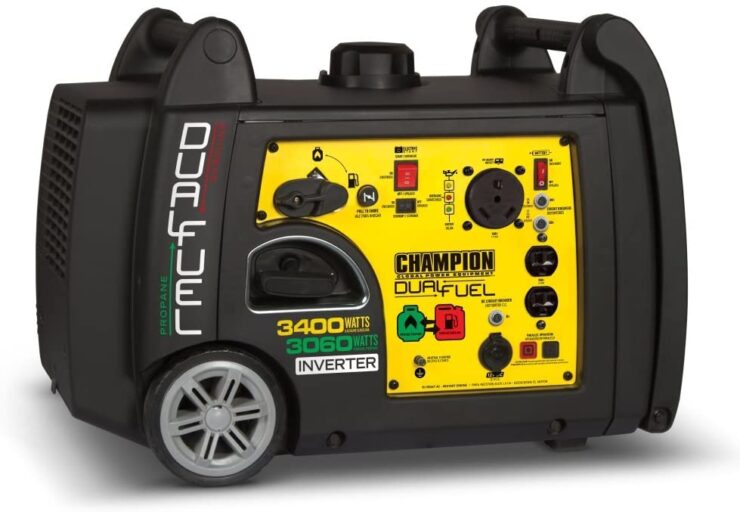 Amazon.com : Champion 3400-Watt Dual Fuel RV Ready Portable Inverter Generator with Electric Start : Garden & Outdoor
