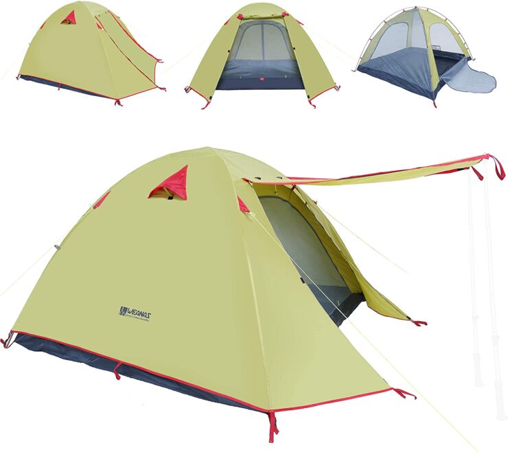 WEANAS Professional Backpacking Tent 2 3 4 Person 3 Season ...