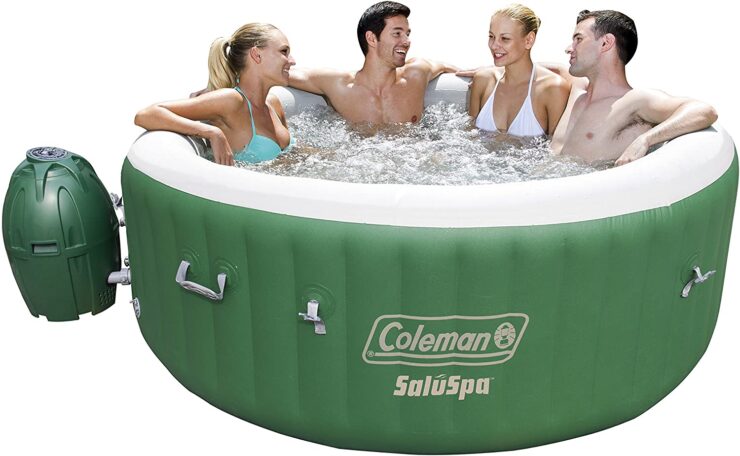 Coleman SaluSpa Inflatable Hot Tub Spa, Green & White- Cheap Hot Tubs