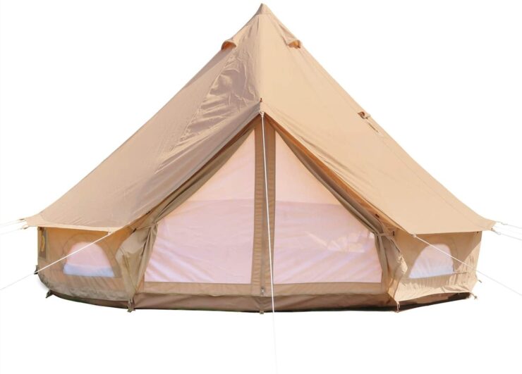 DANCHEL Outdoor Cotton Canvas Tent- Cheap Tent With Stove Jack
