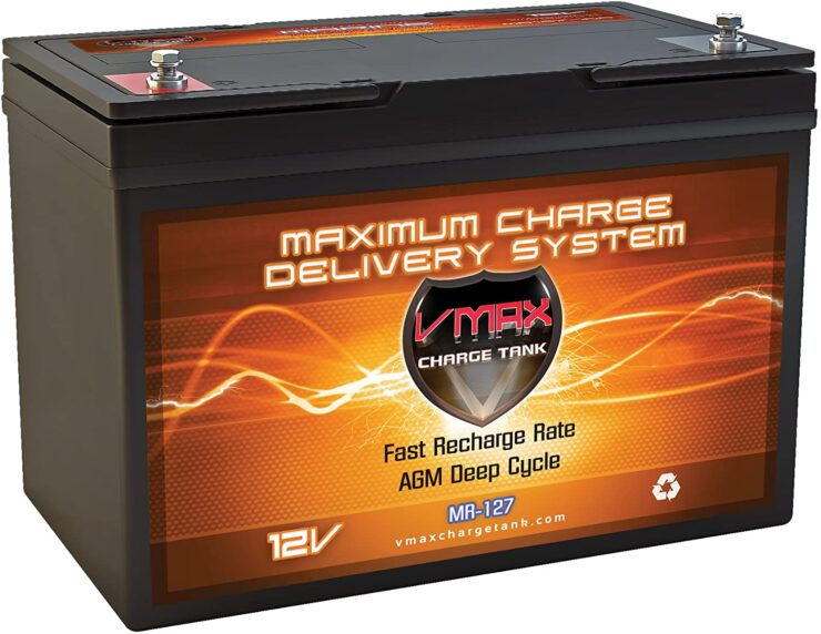 Amazon.com: VMAX MR127 12 Volt 100Ah AGM Deep Cycle Maintenance Free Battery Compatible with Boats and 40-100lb, minnkota, Cobra, sevylor and Other trolling Motor (Group 27 Marine Deep Cycle AGM Battery): Automotive