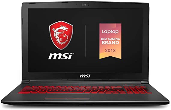 MSI GV62 8RD-276 15.6&quot; Performance Gaming Laptop NVIDIA GTX 1050Ti 4G, Intel Core i7-8750H (6 cores), 16GB, 128GB NVMe SSD + 1TB HDD, Red Backlit KB, Win 10 Home, Aluminum Black