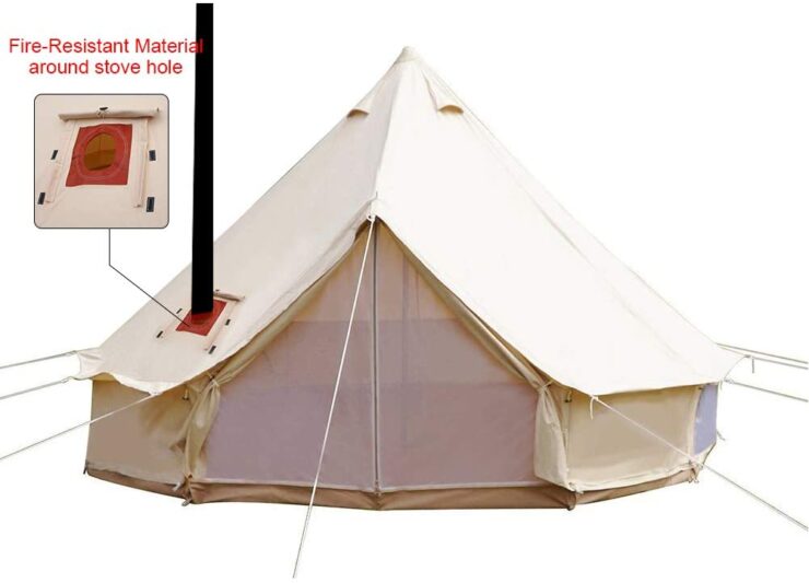 Playdo 4 Seasons Cotton Tent- Winter Tent With A Stove Jack  