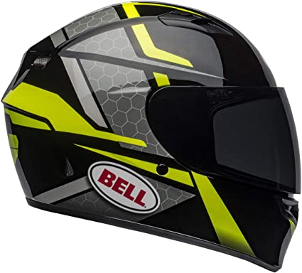 Bell Qualifier Full-Face Motorcycle Helmet (Flare Gloss Black/Hi-Viz Yellow, X-Small)